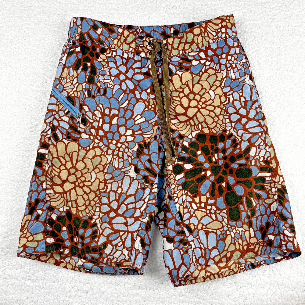 PATAGONIA Costa Rica Baggies Boardie Shorts Kid Small Floral All Over Print Swim